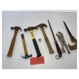 Hammers, File, Vise Grip, handsaw