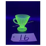 Uranium creamer, unmarked Hazel Atlas, damaged