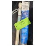 Tension shower rod-Cashmere, Chrome closet rod