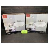 2- Hudson 2-Light Semi Flush Mounts
