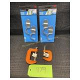 2- Metal C Clamps, 2- Handle Holders