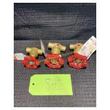 3- Mueller 1/2' Stop Valve