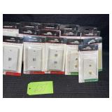 Box of Misc. Wall plates, computer, telephone