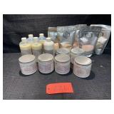 Box of Milk Paint and Supplies