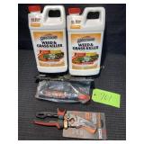 Fiskar Aviation Snips, 2 bottles Weed and Grass
