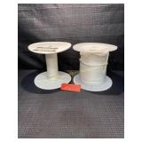 2 - partial 1/4' white twisted nylon rope