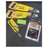 2 Stanley Saws, Utility Hacksaw, Montana Drill