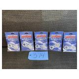 Pack of 2 White Nylon Flag Clips