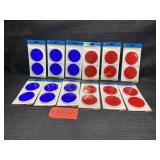 3' Reflectors--12 Total--6 Blue Packs and 6 Red