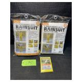 XXL-XL 3 Piece Heavy Duty Rainsuit, rain poncho