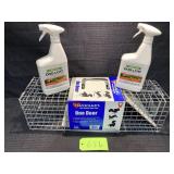 Victor Live Animal Cage Trap, 2 bottles of