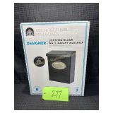 Locking Black Wall Mount Mailbox