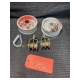 2 Double pulleys and accessories