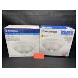 2 Westinghouse White Ceiling Lights