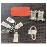 Misc. box, 5- 1/8"x 3/4" repair link, 2- Clevis,