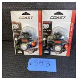 Head Lamps, Focusing Beam System, 500 Lumens