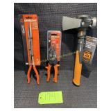 Fiskars Hatchet, Hand Seamer, Long Reach Pliers