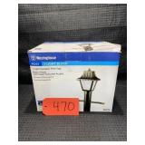 Westinghouse Post Light--Black Finish with Clear