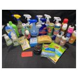 Laundry Basket full of Cleaning Supplies