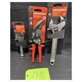 Crescent Adjustable Wrenchs, Offset Aviation Snips