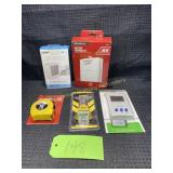 Misc. Box, 16' Tape Measure, Heating Thermostat,