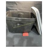 3- 18 gal. black totes w/lids