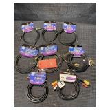 Multiply lengths of Cable, Video, Security, Stereo