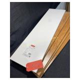 9.8 ' deep x 35.8' width, 1 white- 4 woodtone