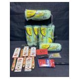 Box of Paint Supplies, Brushes, rollers etc.