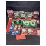 Box of Toilet Plumbing Supplies, Caps, Valves,