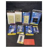 Box of Misc. HDMI Switch, Wall Plates, etc.