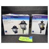 1 Light Outdoor Wall, Black Finish Light x 2