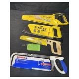 Lenox Adjustable Hacksaw, Stanley Saws, etc.