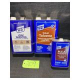 Gallon of Toluene, Gallon of Naphtha, Qt. of MEK