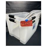 2- 75 Qt Weathertight Plastic Box