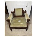 Antique Victorian Eastlake Style Parlor Armchair
