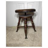 Victorian-Era Antique Swivel Piano Stool
