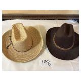 Cowboy Hats---1 Felt and 1 Straw