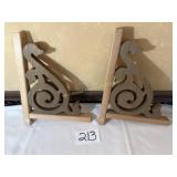 Wooden Floral Corner Pieces