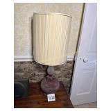 MCM Cranberry and Opalescent Lamp