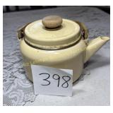 Vintage Enamel Tea Kettle--Beige