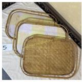 3 Bamboo Serving Trays