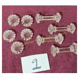 4 Crystal dumbbell-style knife rest, 5 Crystal