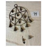 Antique Rustic Pentacle Star Shaped Wind Chime