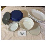 Pyrex 4 cup dish w/lid, Corningware 2 oblong, 1