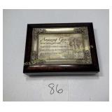 Sankyo wood finish Amazing Grace wind up music box
