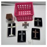 First Communion Lot of 6 1- Engraved wood block,