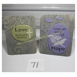 2- Resin Shelf sitters "Soar on Wings of Hope"