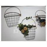 Honey and Me Inc. 3- Wire Wall Baskets for Florals