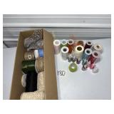 Box of Ribbon & Jute, Glitter Glue